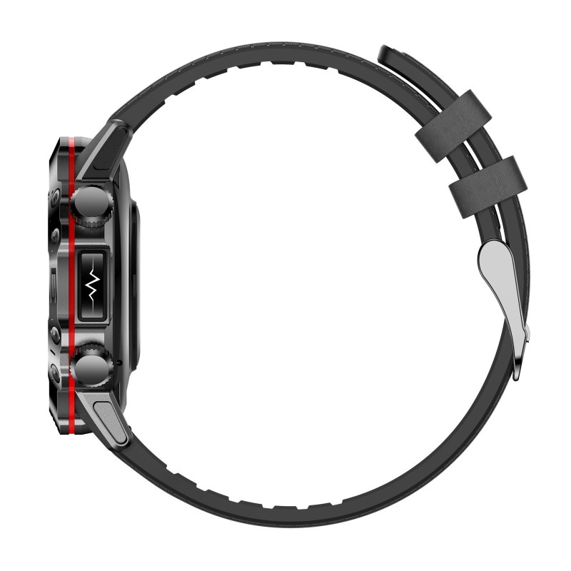 Спортен смарт часовник NORTH EDGE ET482 BLACK LEATHER
