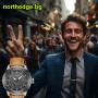 Соларен часовник NORTH EDGE MACH SILVER